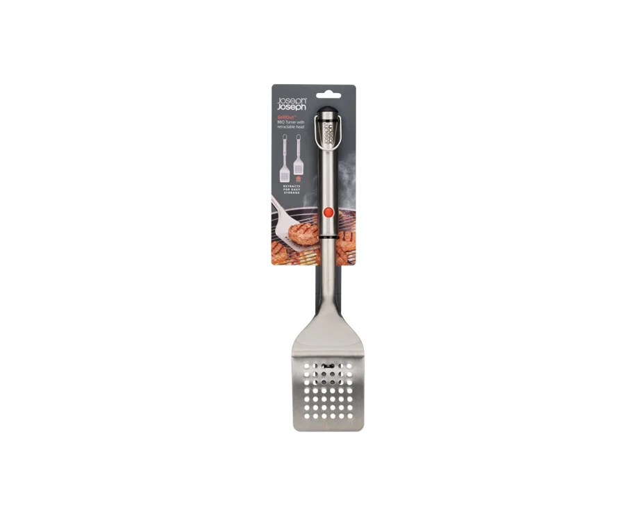GrillOut BBQ Wender einziehbarer Kopf Edelstahl 41.7-34.5cm