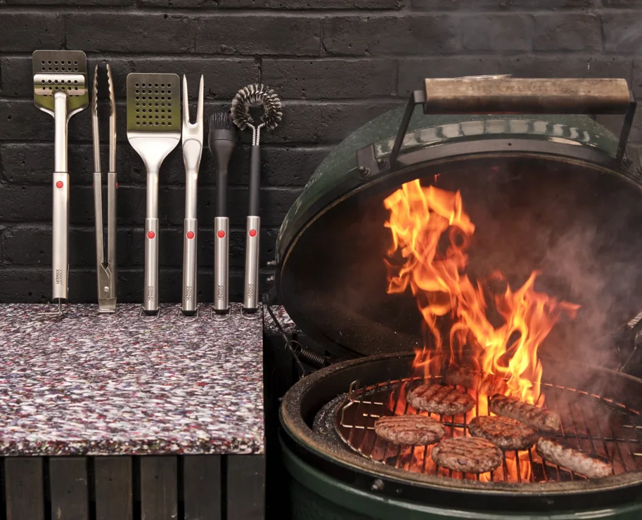 GrillOut BBQ Wender mit Zange einziehbarer Kopf 44.8x36cm