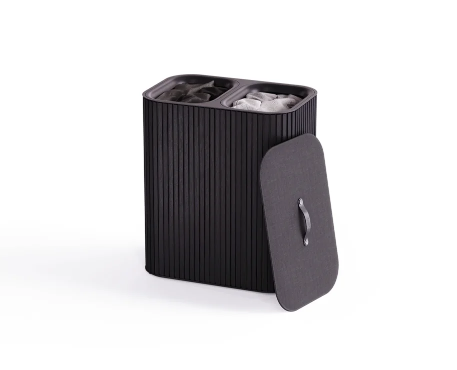 Tota Twin Luxe Wäschekorb 90l black