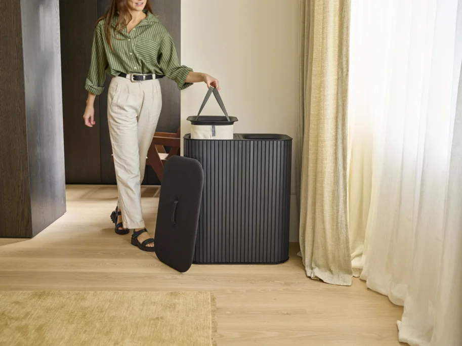 Tota Twin Luxe Wäschekorb 90l black