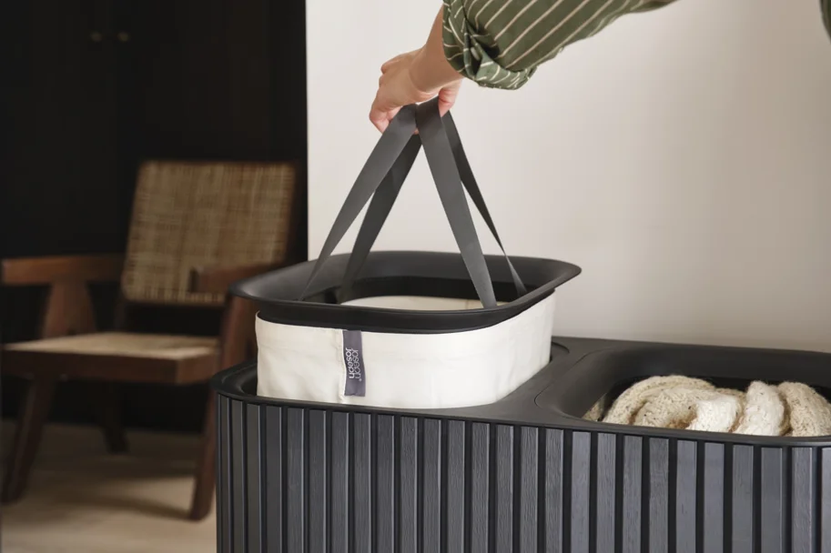 Tota Twin Luxe Wäschekorb 90l black