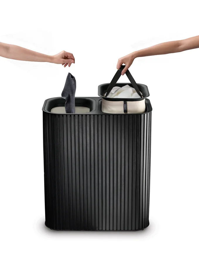 Tota Twin Luxe Wäschekorb 90l black