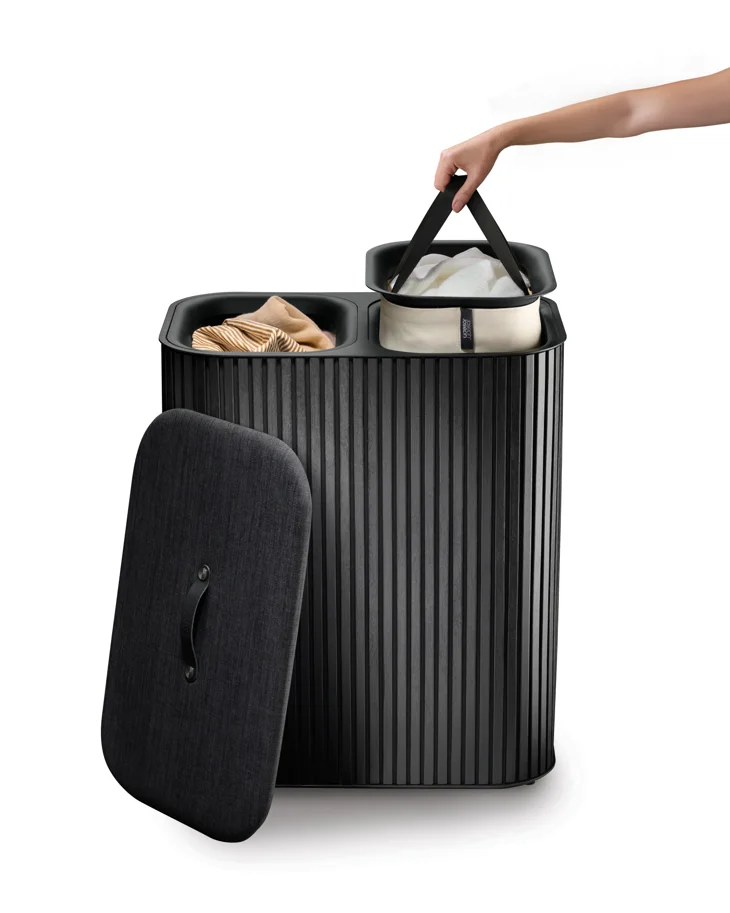 Tota Twin Luxe Wäschekorb 90l black