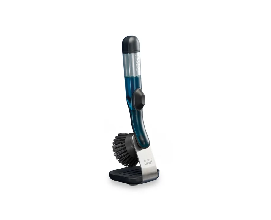 SinkTech Spülbürste mit Seifenspender und Edelstahlhalterung