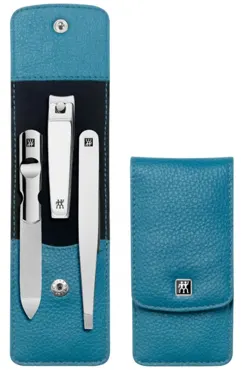 3tlg. Classic Inox Taschenetui petrol