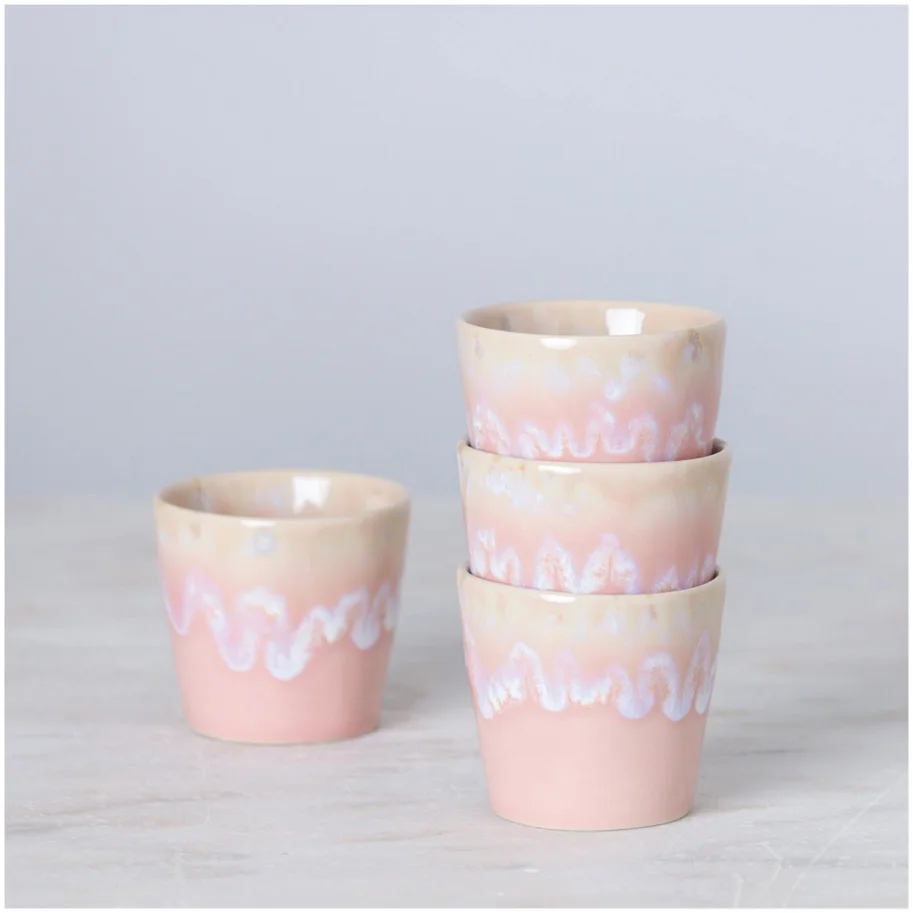 8er Set Grespresso Geschenkbox Espressotasse 70ml pink