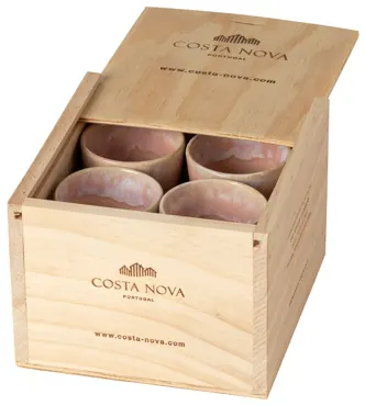 8er Set Grespresso Geschenkbox Espressotasse 70ml pink