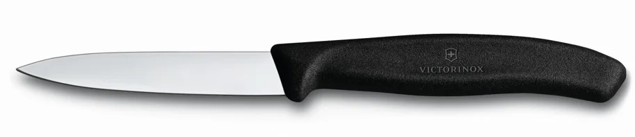 Swiss Classic, Gemüsemesser, glatte Klinge, 8cm, schwarz