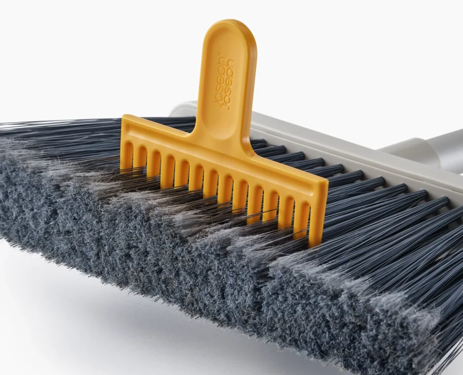 CleanTech Besen mit Wandhalterung 7.8x25.6x93.6cm stone