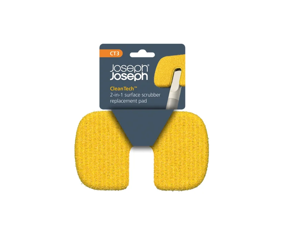 CleanTech Ersatzpad Bodenschrubber 18x11cm blau/gelb