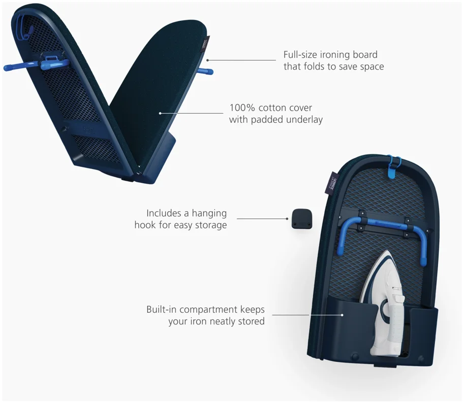 Pocket Max Plus Bügelbrett schwarz blau