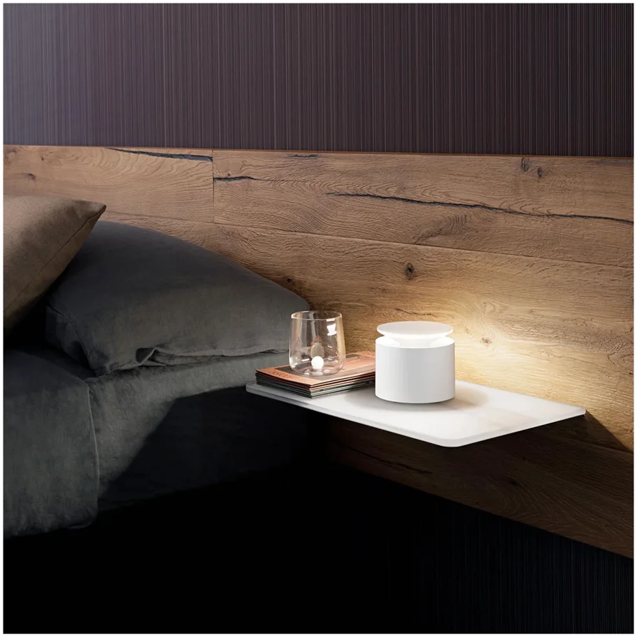 Push-Up Tischlampe D12x8.3cm weiss