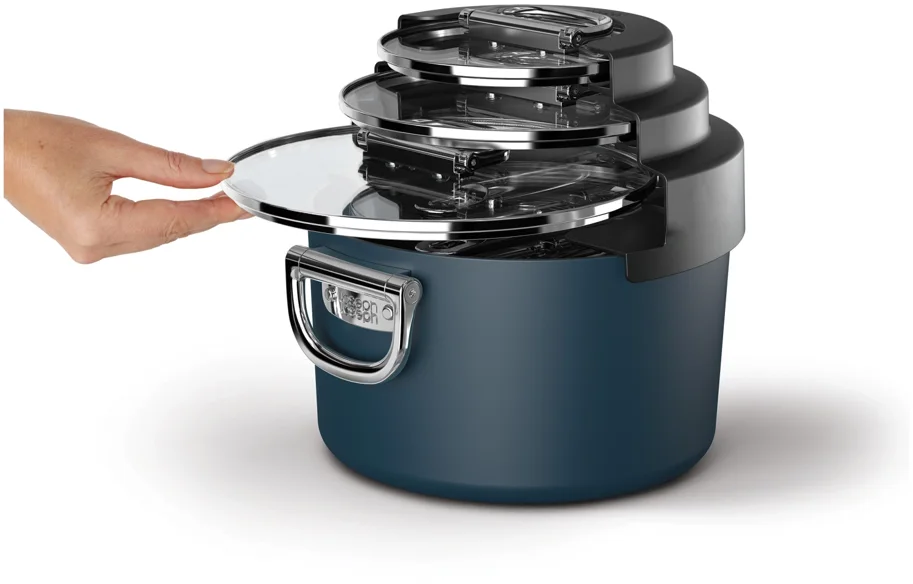 3er Set Space Stack Kochset antihaft 15+19+23cm