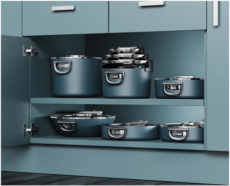 3er Set Space Stack Kochset antihaft 15+19+23cm
