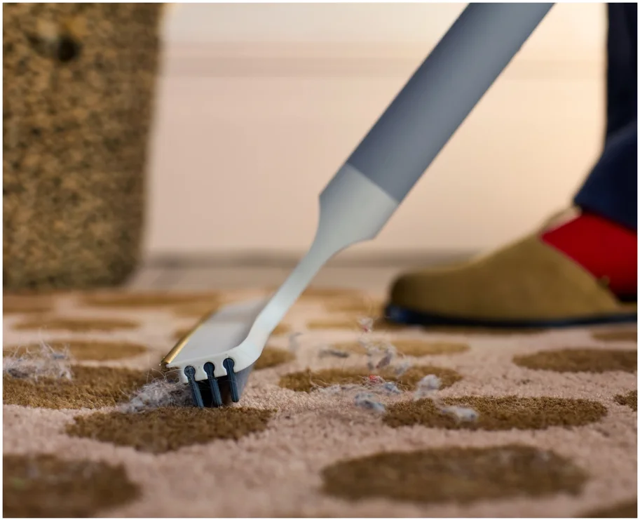 CleanTech 2-in-1 Teppich Reinigungsgadget hellgrau