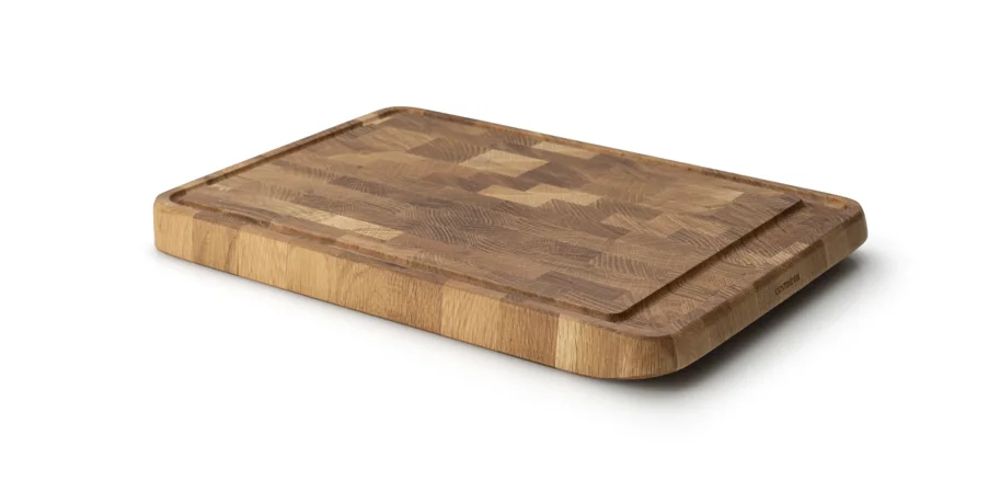 Eiche Stirnholz Tranchierbrett 42x29x3.5cm