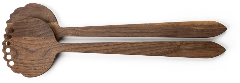 Walnuss Salatbesteck 32.5cm