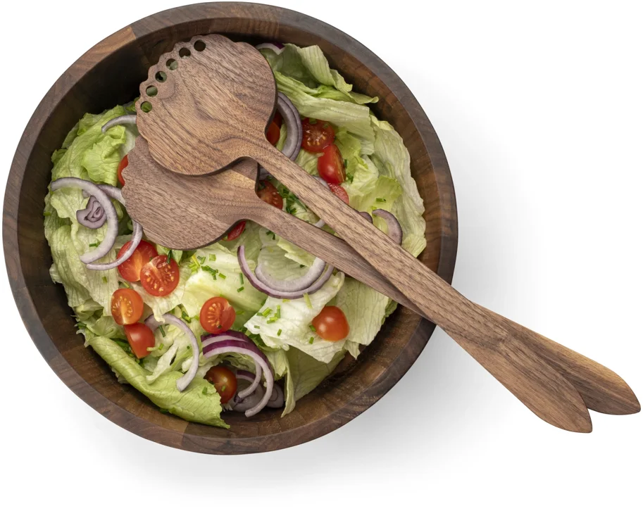 Walnuss Salatbesteck 32.5cm