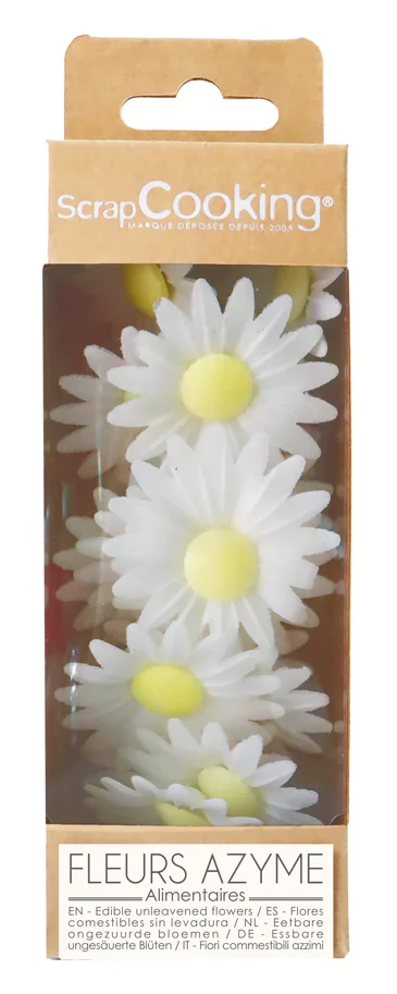 18er Set Margeriten aus Esspapier