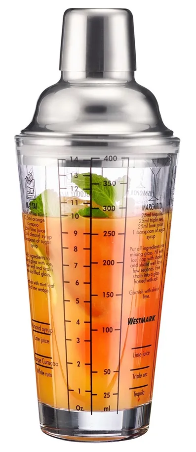 Cocktail Shaker Sam, Glas, 400ml