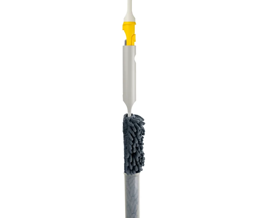 CleanTech Staubwedel mit Hülle 4x8x53cm light stone
