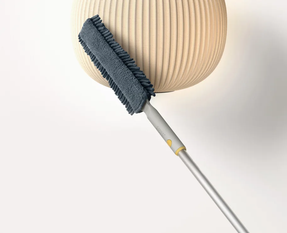 CleanTech Staubwedel mit Hülle 4x8x53cm light stone
