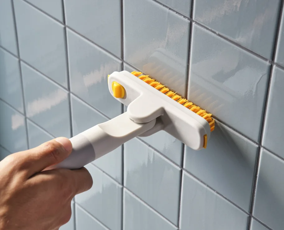 CleanTech 2-in-1-Fliesenschrubber 10x31cm light stone