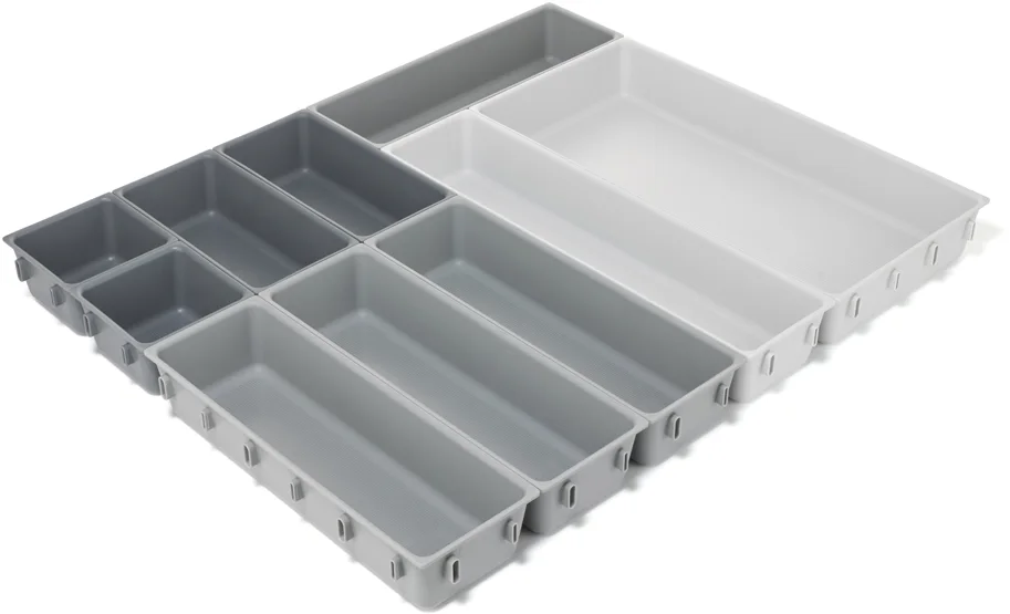 Blox Schubladenorganizer 10tlg aus recycl. Kunststoff