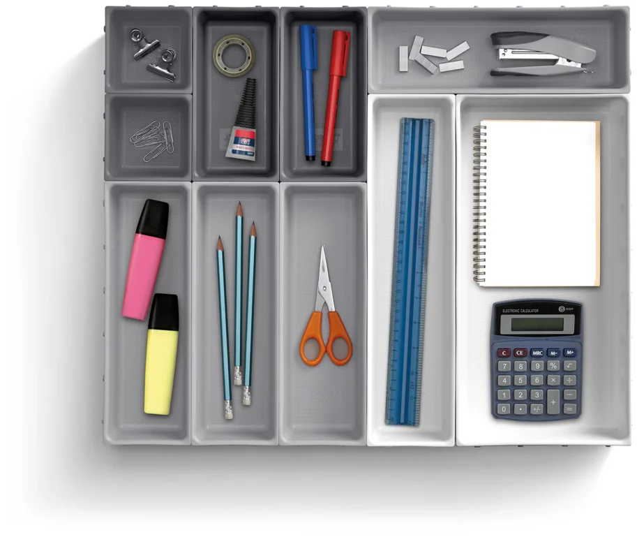 Blox Schubladenorganizer 10tlg aus recycl. Kunststoff