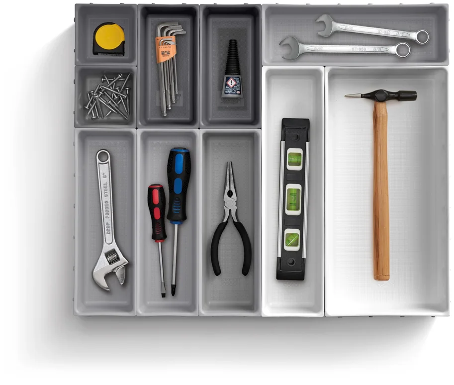 Blox Schubladenorganizer 10tlg aus recycl. Kunststoff