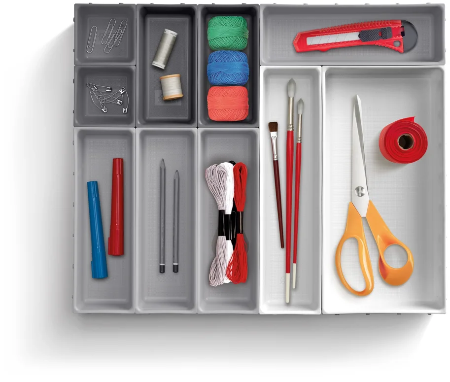 Blox Schubladenorganizer 10tlg aus recycl. Kunststoff