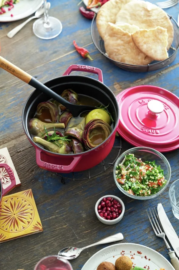 Cocotte 20cm, rund, Kirsch-Rot, Gusseisen 2.2l