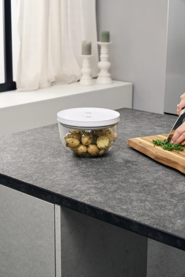 Fresh & Save Bowls Vakuumdeckel 18cm M, ABS, Weiss