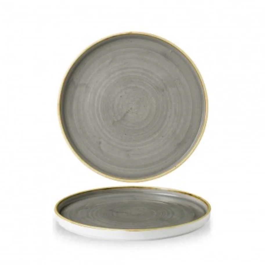 Stonecast Peppercorn Grey Walled Teller flach 21cm
