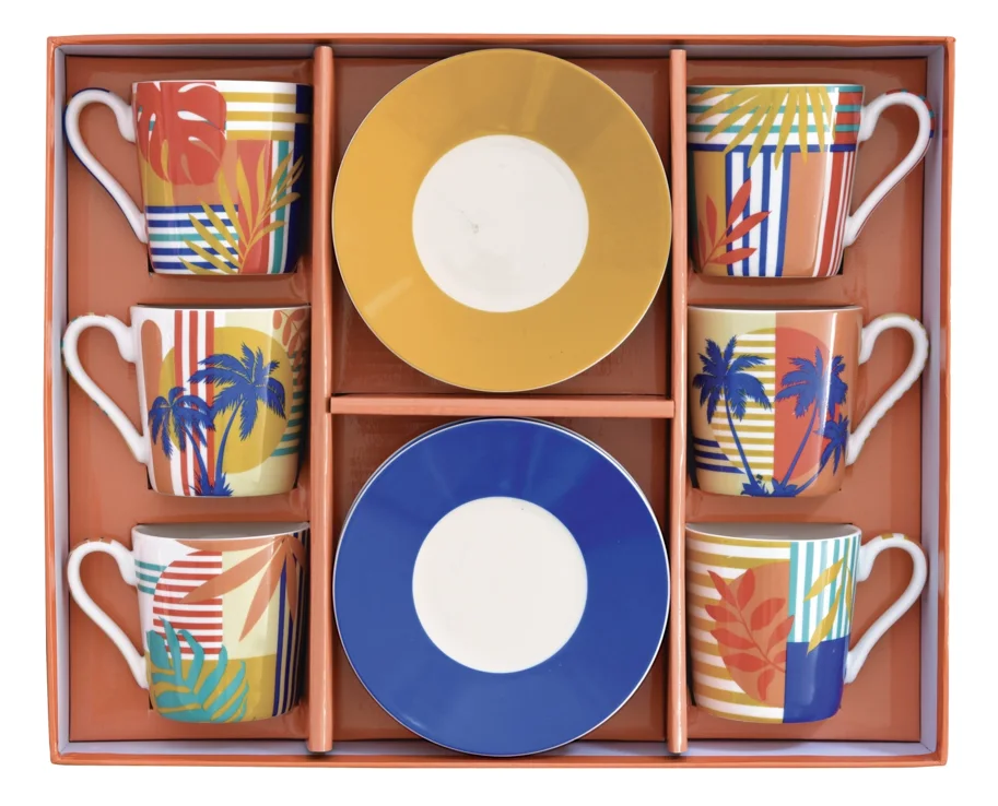 Coffee Mania 6er Espr.-Tasse m. Untert. Baha 100ml